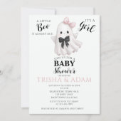 Ein kleiner Boo ist fast fällig - Halloween-Kinder Einladung (Vorderseite)