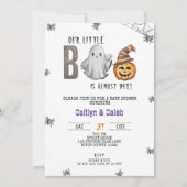 Ein kleiner Boo ist fast fällig, Halloween-Kinderd Einladung (Vorderseite)