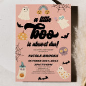 Ein kleiner Boo ist fast fällig! Halloween-Kinderd Einladung