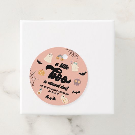 Ein kleiner Boo ist fast fällig! Halloween-Kinderd Geschenkanhänger (Beispiel)