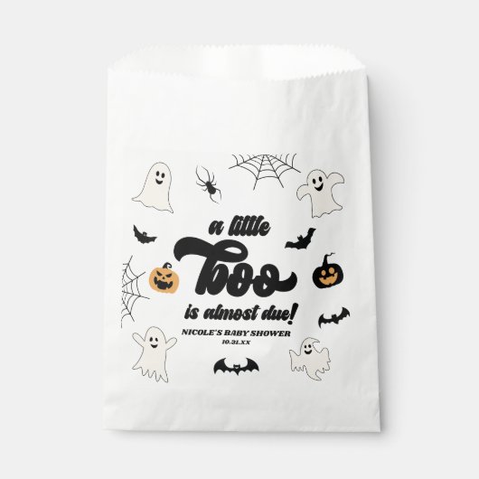 Ein kleiner Boo ist fast fällig! Halloween-Kinderd Geschenktütchen (Vorderseite)