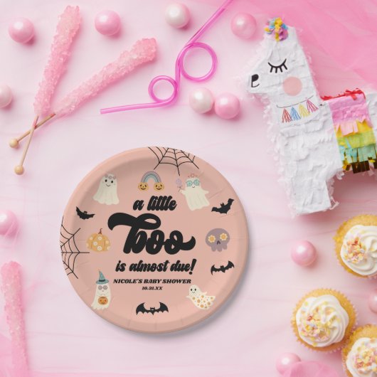 Ein kleiner Boo ist fast fällig! Halloween-Kinderd Pappteller (Party)