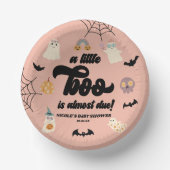 Ein kleiner Boo ist fast fällig! Halloween-Kinderd Pappteller (Vorderseite)
