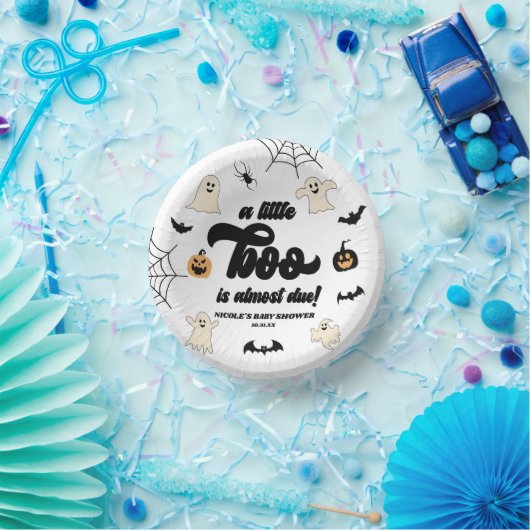 Ein kleiner Boo ist fast fällig! Halloween-Kinderd Pappteller (Party)