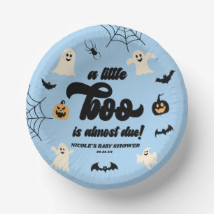 Ein kleiner Boo ist fast fällig! Halloween-Kinderd Pappteller
