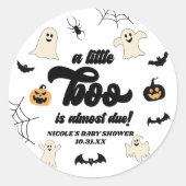 Ein kleiner Boo ist fast fällig! Halloween-Kinderd Runder Aufkleber (Vorderseite)