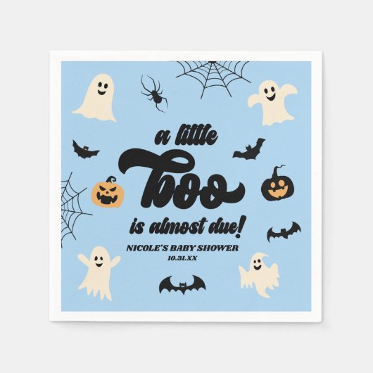 Ein kleiner Boo ist fast fällig! Halloween-Kinderd Serviette (Vorderseite)