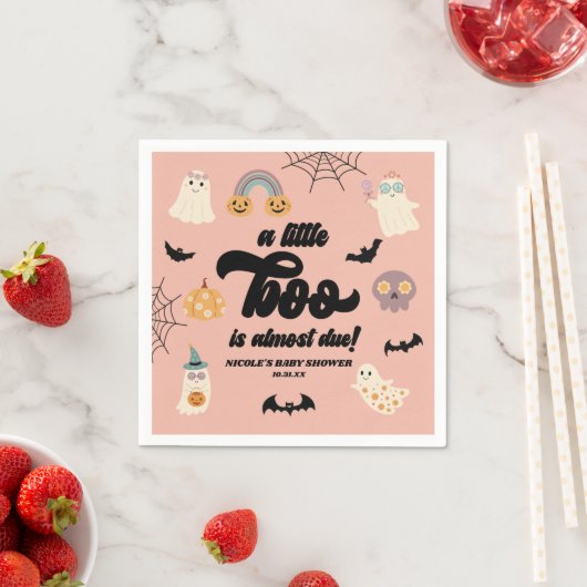 Ein kleiner Boo ist fast fällig! Halloween-Kinderd Serviette (Beispiel)