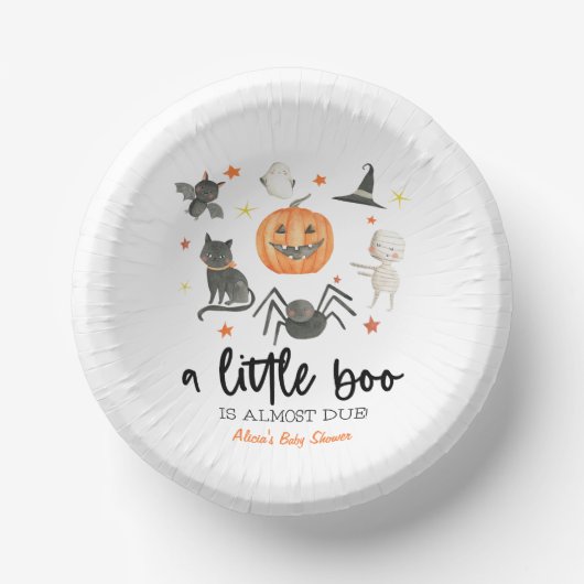 Ein kleiner Boo ist fast fällig! Kinderdusche Hall Pappteller (Vorderseite)