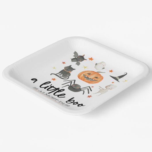 Ein kleiner Boo ist fast fällig! Kinderdusche Hall Pappteller (Gewinkelt)