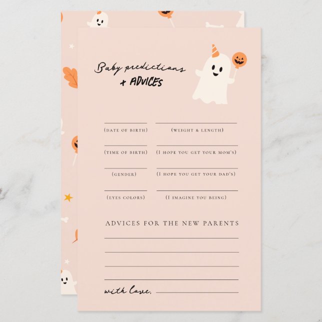 Ein kleiner Boo ist fast fällig Kindervoraussagen (Vorne/Hinten)