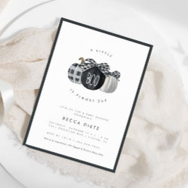 Ein kleiner Boo ist fast fällig! Neutrale Babydusc Einladung