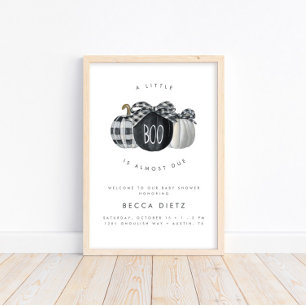Ein kleiner Boo ist fast fällig! Neutrale Babydusc Poster