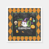 Ein kleiner Boo ist fast fällig (schwarz) Party Serviette (Vorderseite)