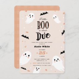 Ein kleiner Boo ist fast gerade wegen Halloween Ba Einladung