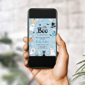 Ein kleiner Boo ist fast gerade wegen Halloween-Ki Einladung