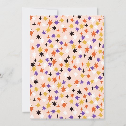 Ein kleiner Boo ist fast gerade wegen Halloween-Ki Einladung (Rückseite)