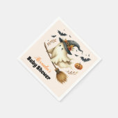 Ein kleiner Boo ist fast gerade wegen Halloween-Ki Serviette (Ecke)