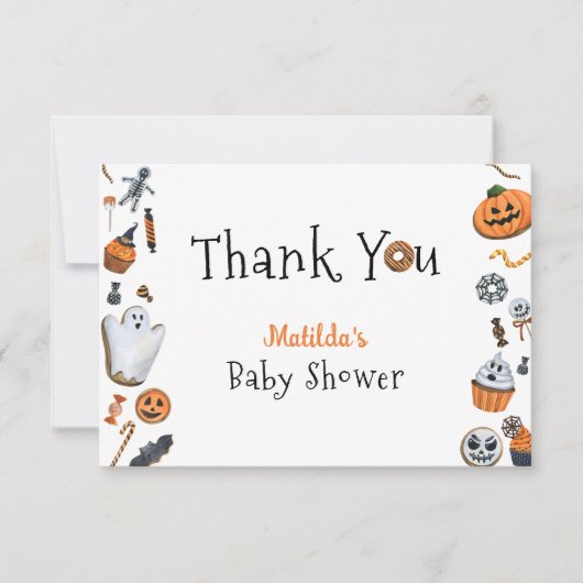 Ein kleiner Boo ist fast passend Babydusche Danke Karte (Vorderseite)