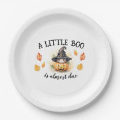 Ein kleiner Boo ist fast passend für die Tischdeko Pappteller (Vorderseite)