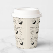 Ein kleiner Boo ist fast passend für eine Babydusc Pappbecher (Rechts)