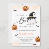 Ein kleiner Boo ist fast wegen Babydusche Einladung (Vorderseite)