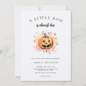 Ein kleiner Boo ist fast wegen Babydusche Einladung (Vorderseite)