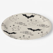 Ein kleiner Boo ist fast wegen der Babydusche Pappteller (Schrägansicht)