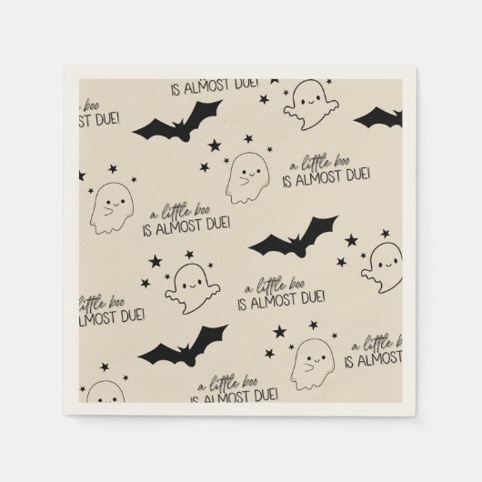 Ein kleiner Boo ist fast wegen der Babydusche Serviette (Vorderseite)