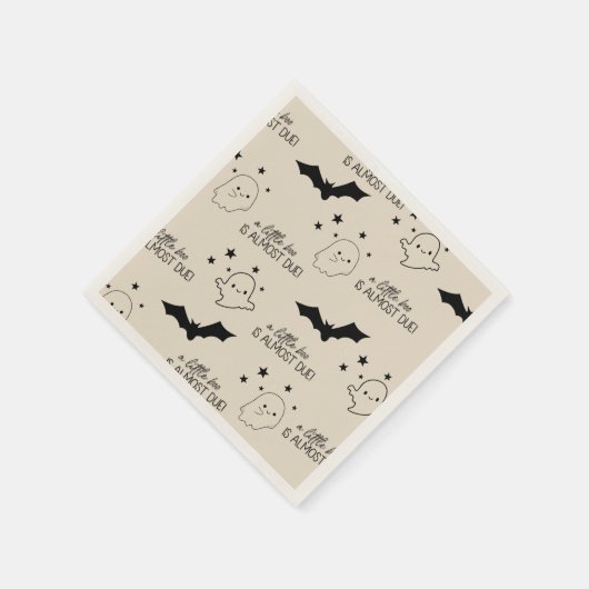 Ein kleiner Boo ist fast wegen der Babydusche Serviette (Ecke)