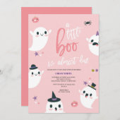 Ein kleiner Boo ist fast wegen Ghost Baby Dusche Einladung (Vorne/Hinten)