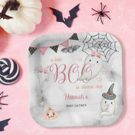 Ein kleiner Boo ist fast wegen Girl Baby Dusche Pappteller