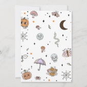 Ein kleiner Boo ist fast wegen Hallowe Party Einladung (Rückseite)