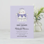 Ein kleiner Boo ist fast zu Halloween Babydusche I Einladung (Stehend Vorderseite)