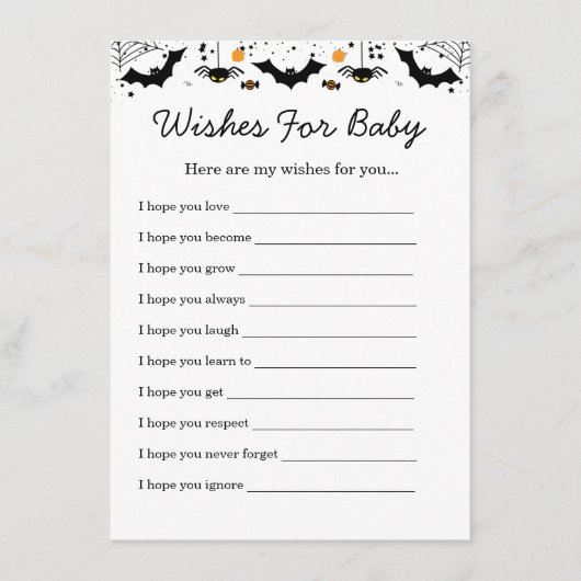 Ein kleiner Boo ist fast zu Halloween-Kinderdusche Begleitkarte (Vorderseite)