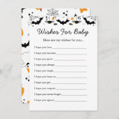 Ein kleiner Boo ist fast zu Halloween-Kinderdusche Begleitkarte (Vorne/Hinten)