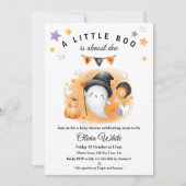 Ein kleiner Boo ist fast zu Halloween-Kinderdusche Einladung (Vorderseite)