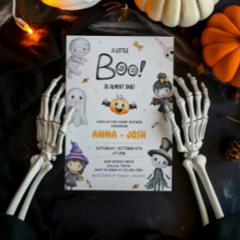 Ein kleiner Boo ist fast zu Halloween-Kinderdusche Einladung