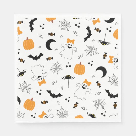 Ein kleiner Boo ist fast zu Halloween-Kinderdusche Serviette (Vorderseite)