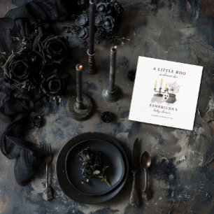 Ein kleiner Boo ist fast zu Halloween-Kinderdusche Serviette