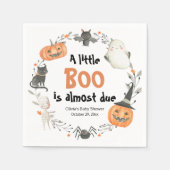 Ein kleiner Boo ist fast zu Halloween-Kinderdusche Serviette (Vorderseite)