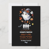 "Ein kleiner Boo ist unterwegs" Halloween-Kinderdu Einladung (Vorderseite)