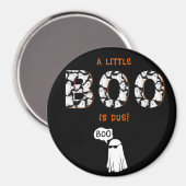 Ein kleiner Boo ist wegen Ghost Spooky Baby Dusche Magnet (Vorderseite/Rückseite)