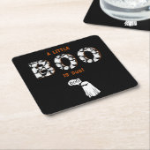 Ein kleiner Boo ist wegen Ghost Spooky Baby Dusche Rechteckiger Pappuntersetzer (angewinkelt)