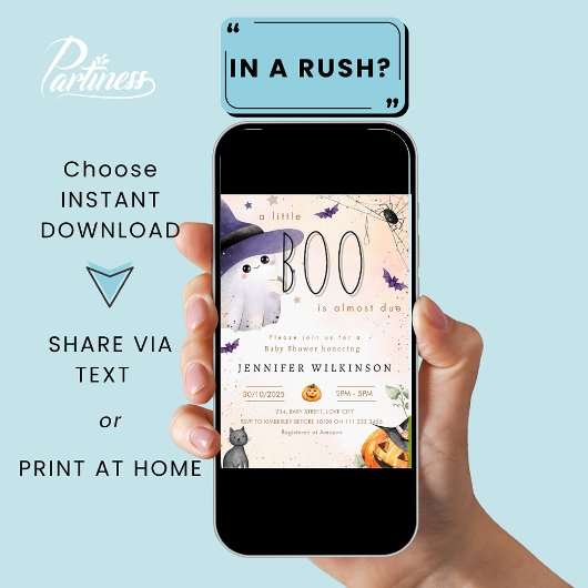 Ein kleiner Boo ist wohl Halloween Ghost Baby Dusc Einladung