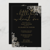 Ein kleiner boogotischer QR-Code in einer Babydusc Einladung (Vorne/Hinten)