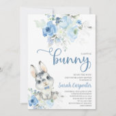 Ein kleiner Bunny Baby Shower Boy Einladung (Vorderseite)