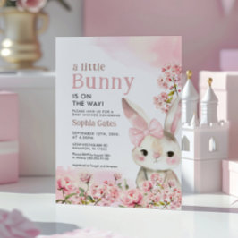 Ein kleiner Bunny ist auf dem Weg Baby Dusche Einladung