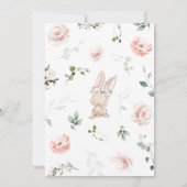 Ein kleiner Bunny ist auf dem Weg Babydusche Einladung (Rückseite)