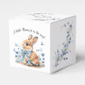 Ein kleiner Bunny ist auf dem Weg Babydusche Geschenkschachtel (Vorderseite)